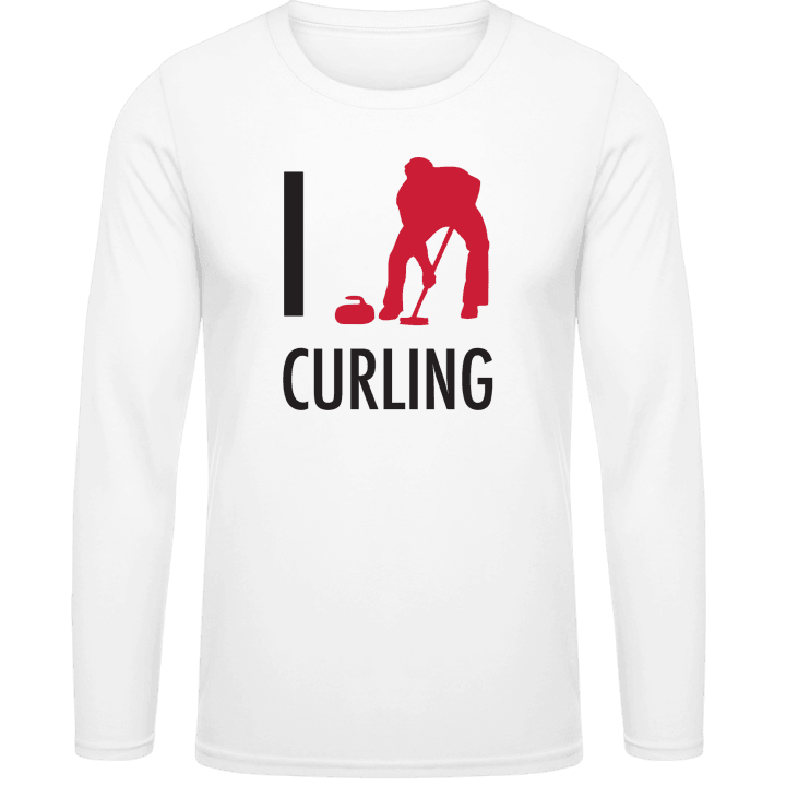 I Love Curling Langermet skjorte contain pic
