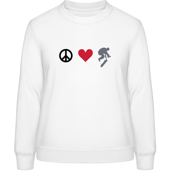 Peace Love Skateboard Sweat-shirt pour femme contain pic