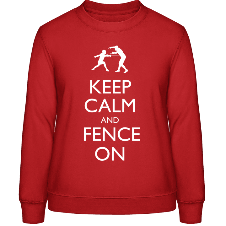 Keep Calm and Fence On Sweatshirt för kvinnor contain pic