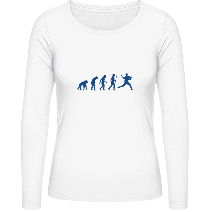 Baseball Pitcher Evolution Langermet skjorte for kvinner contain pic