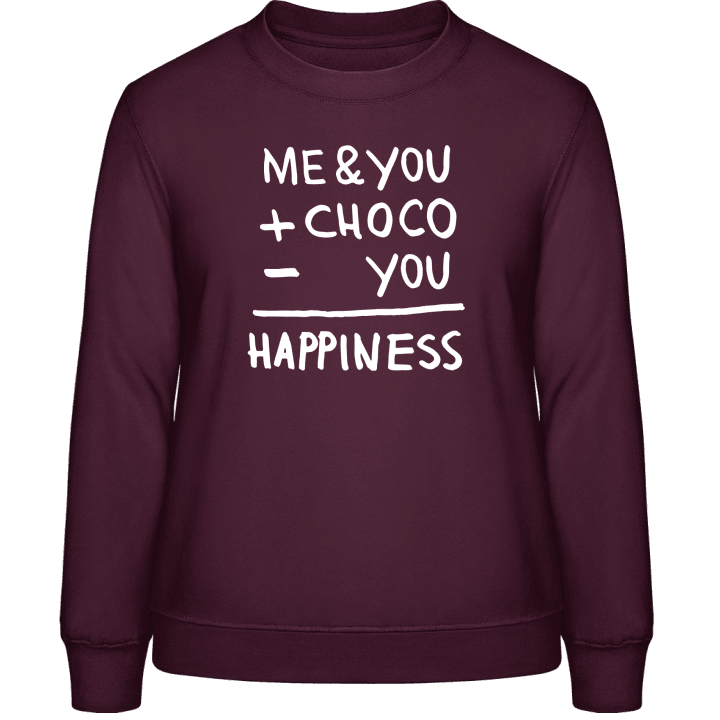 Me & You + Choco - You = Happiness Frauen Sweatshirt contain pic