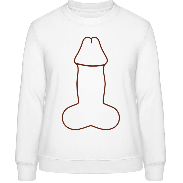 Penis Outline Sweatshirt för kvinnor contain pic