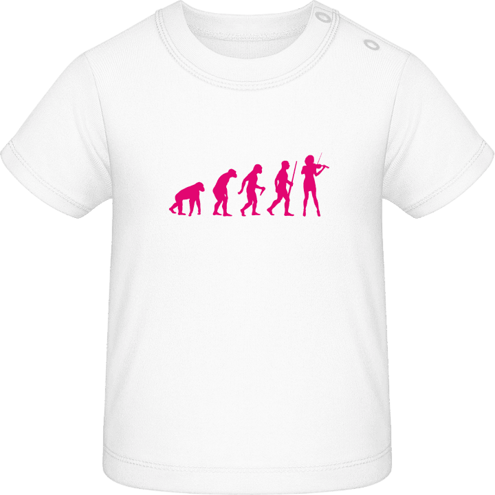 Female Violin Player Evolution T-shirt för bebisar 0 image