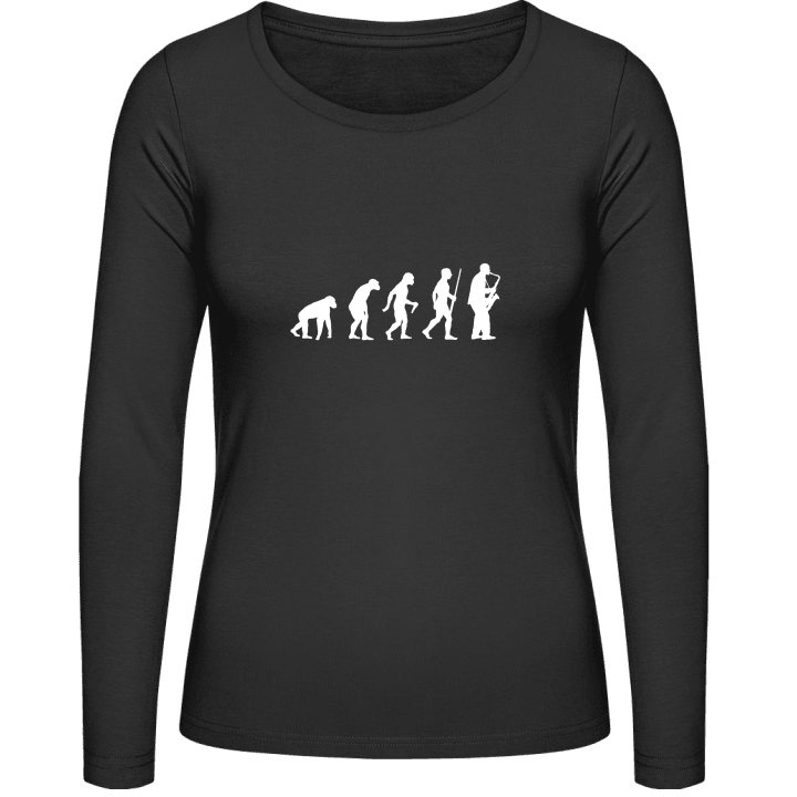 Saxophonist Evolution Frauen Langarmshirt contain pic