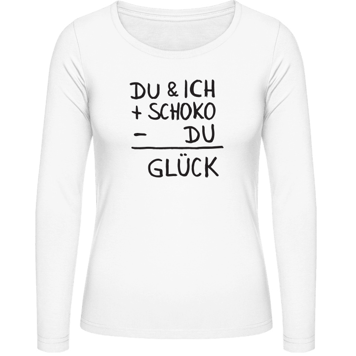 Du & Ich + Schoko - Du = Glück Langermet skjorte for kvinner contain pic