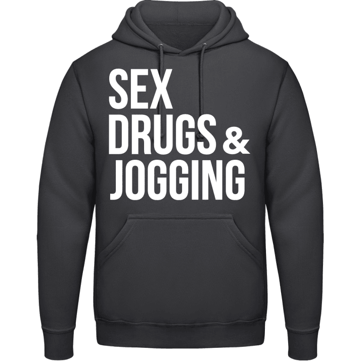 Sex Drugs And Jogging Felpa con cappuccio contain pic