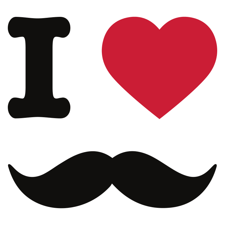 I love Mustache Stoffen tas 0 image