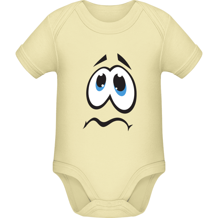 Sad Face Baby romper kostym contain pic