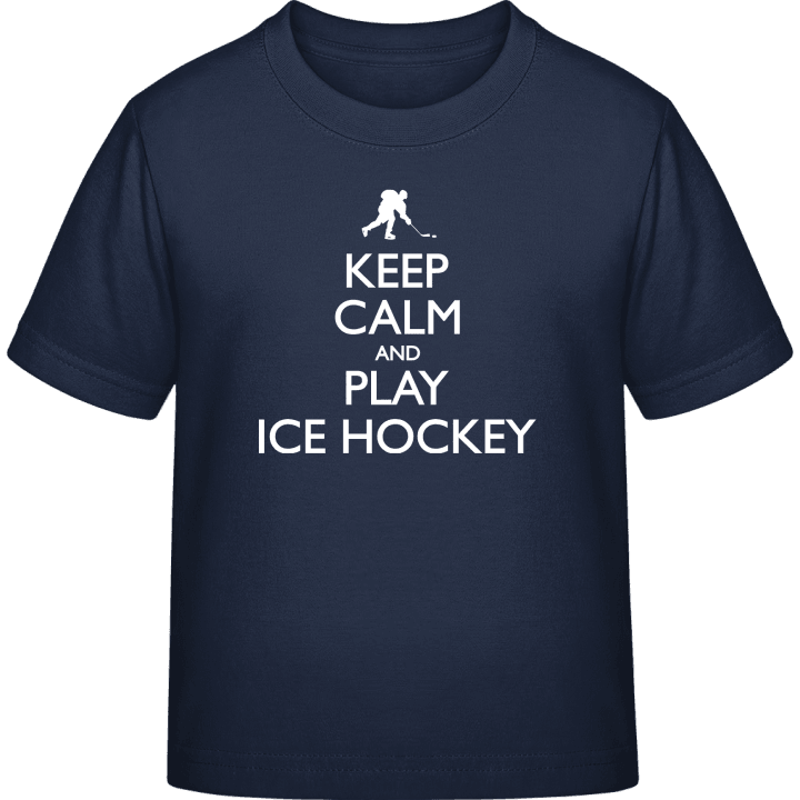 Keep Calm and Play Ice Hockey Camiseta infantil contain pic
