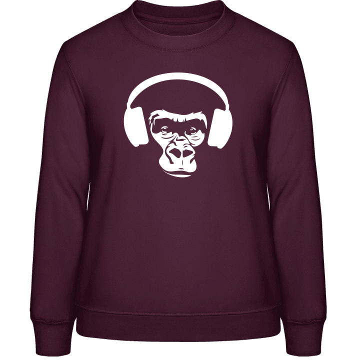 Ape With Headphones Sweatshirt för kvinnor contain pic