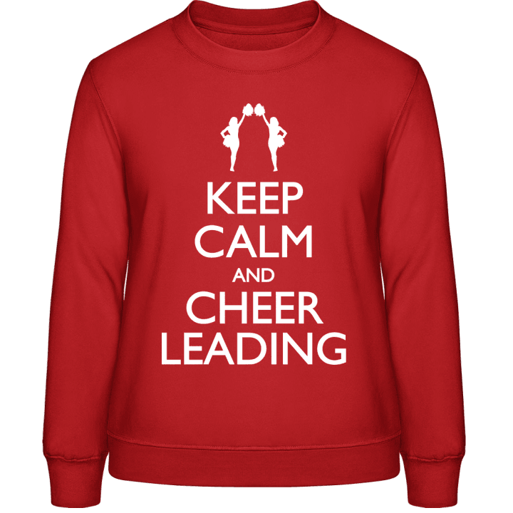 Keep Calm And Cheerleading Frauen Sweatshirt contain pic