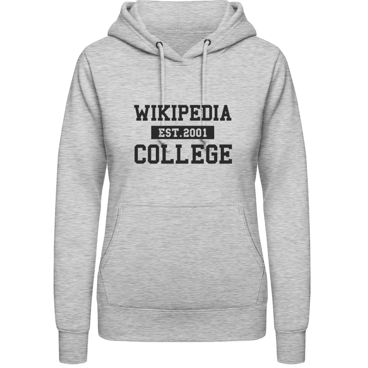 Wikipedia College Sweat à capuche pour femme contain pic