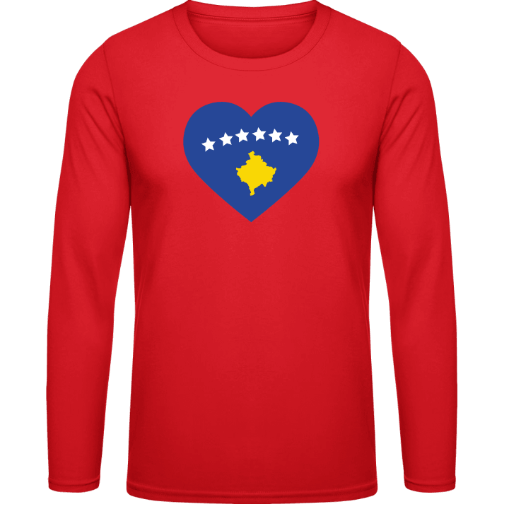 Kosovo Heart Flag Shirt met lange mouwen contain pic