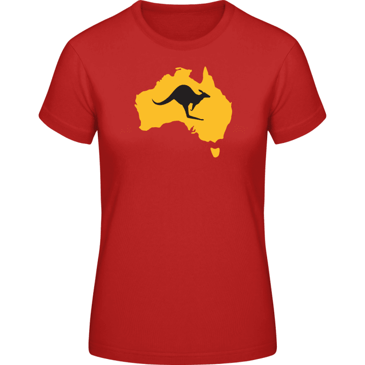 Australian Map with Kangaroo T-skjorte for kvinner contain pic