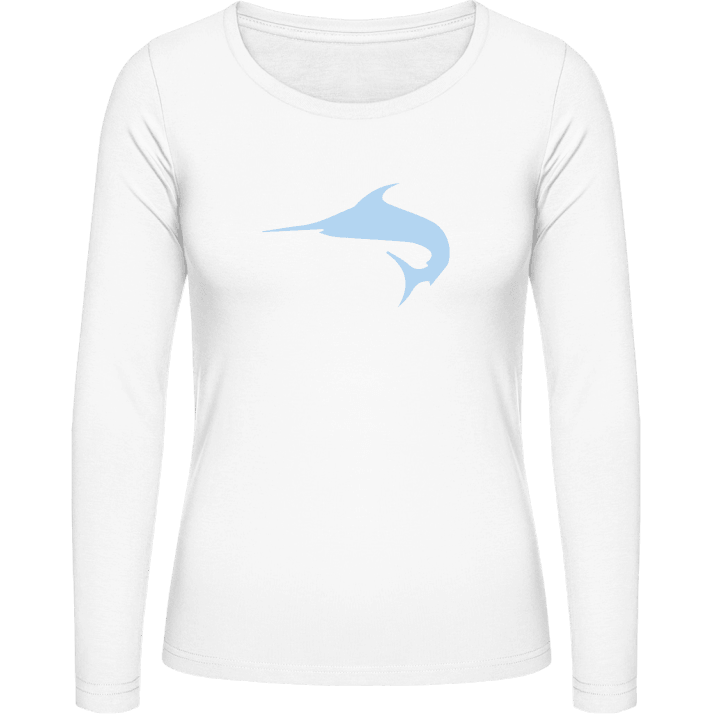 Swordfish Silhouette Langærmet skjorte til kvinder 0 image