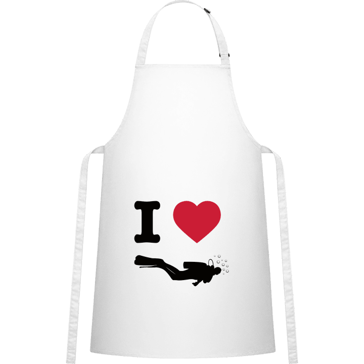 I Heart Diving Kitchen Apron contain pic
