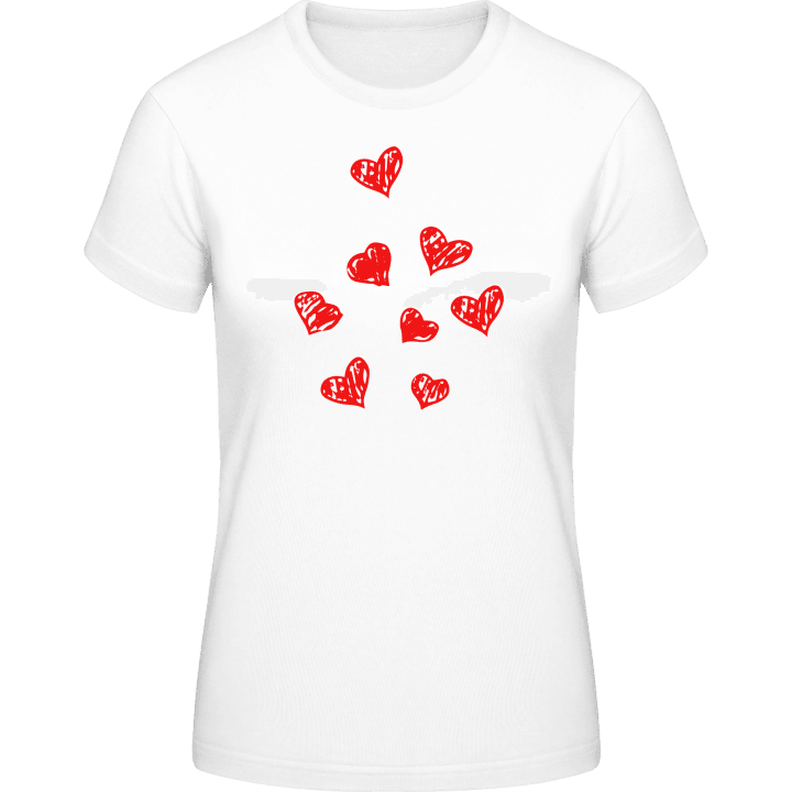 Hearts Drawing Vrouwen T-shirt 0 image