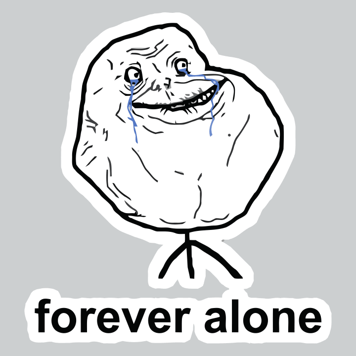 Forever Alone Crying Meme Maglietta 0 image