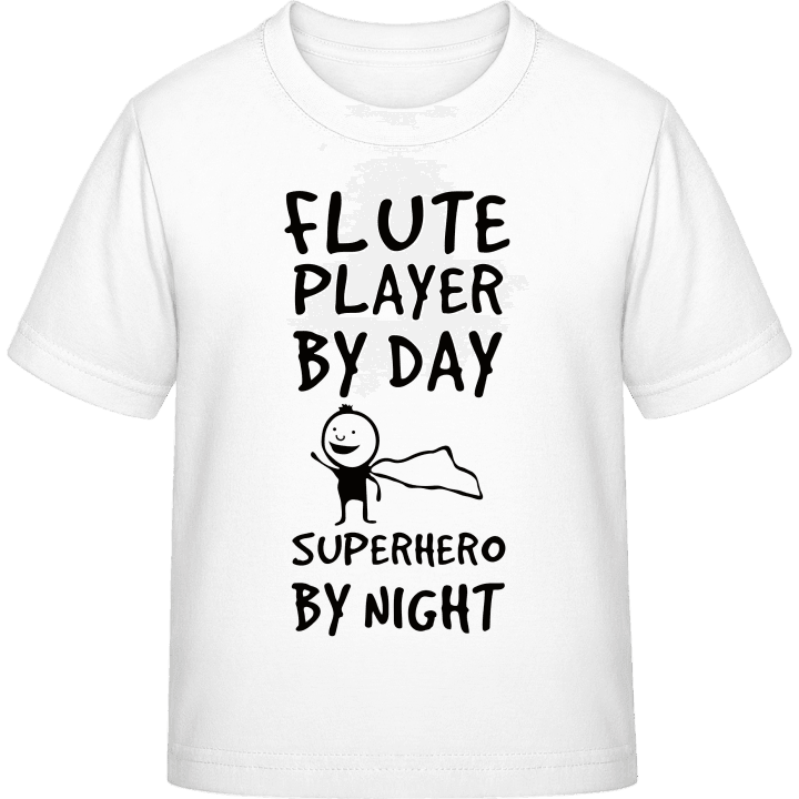 Flute Player By Day Superhero By Night T-shirt för barn contain pic