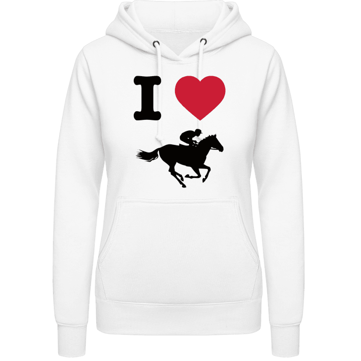 I Heart Horse Races Vrouwen Hoodie contain pic
