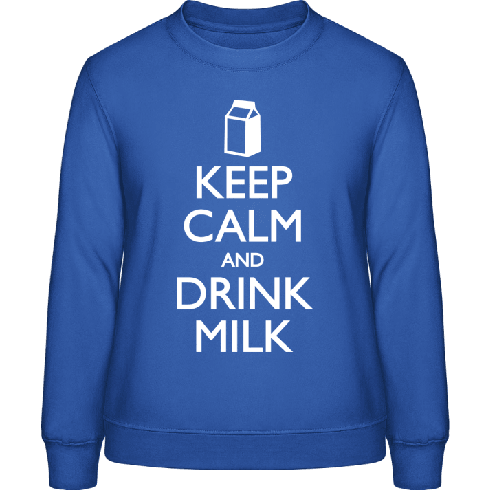 Keep Calm and drink Milk Sweatshirt för kvinnor contain pic