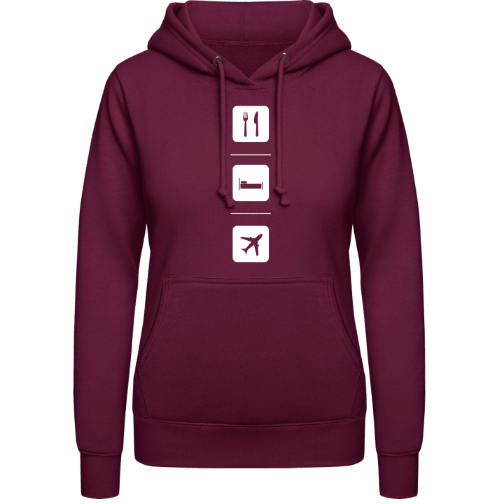 Eat Sleep Fly Vrouwen Hoodie contain pic