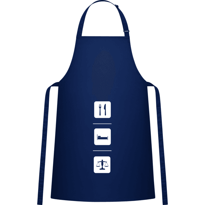 Eat Sleep Justice Kitchen Apron contain pic