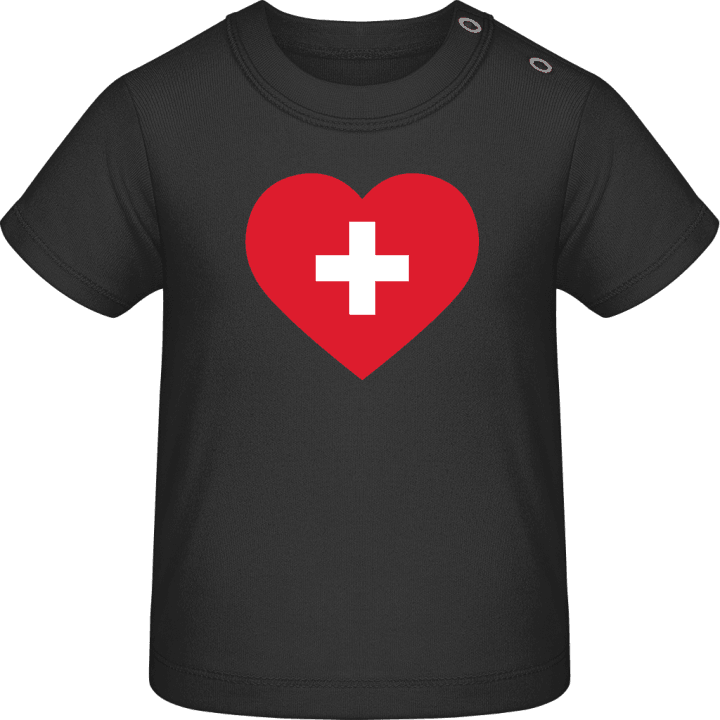 Switzerland Heart Flag T-shirt för bebisar contain pic