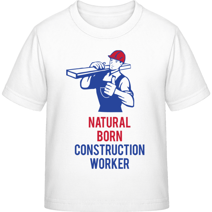 Natural Born Construction Worker T-skjorte for barn contain pic