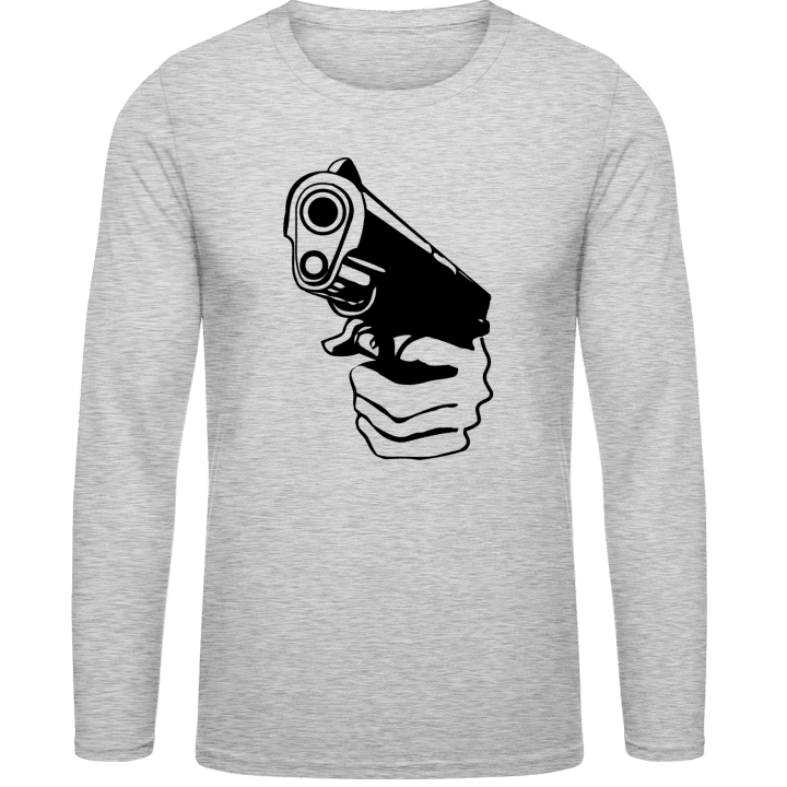 Pistol Illustration Long Sleeve Shirt contain pic