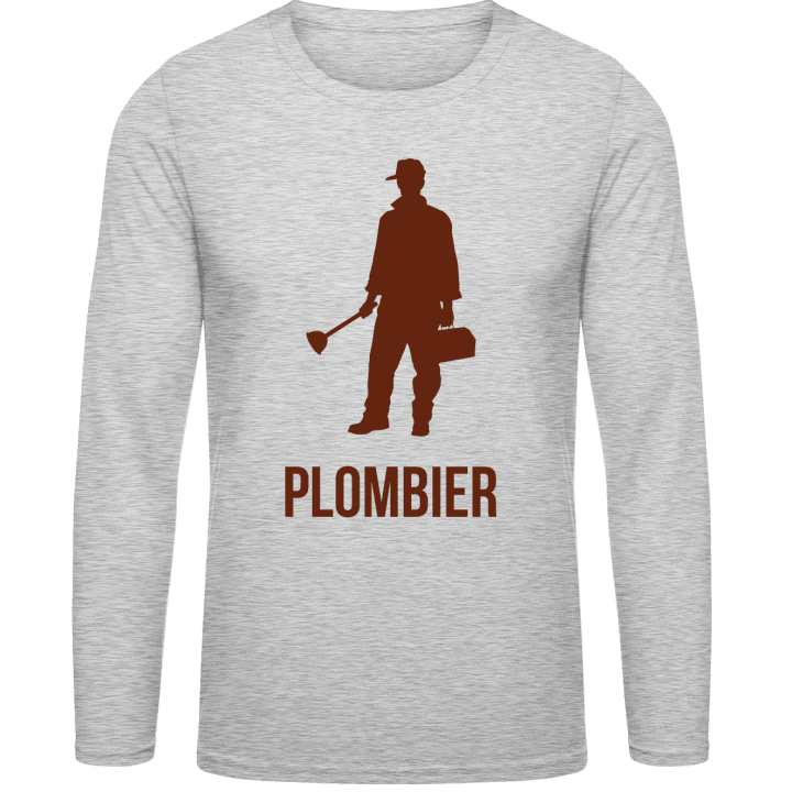 Plombier Silhouette Langarmshirt contain pic