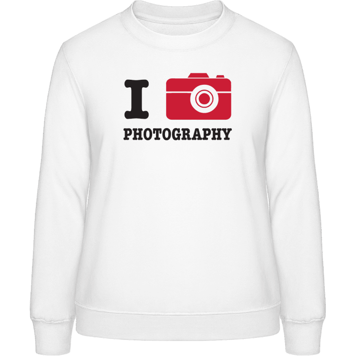 I Love Photography Frauen Sweatshirt contain pic