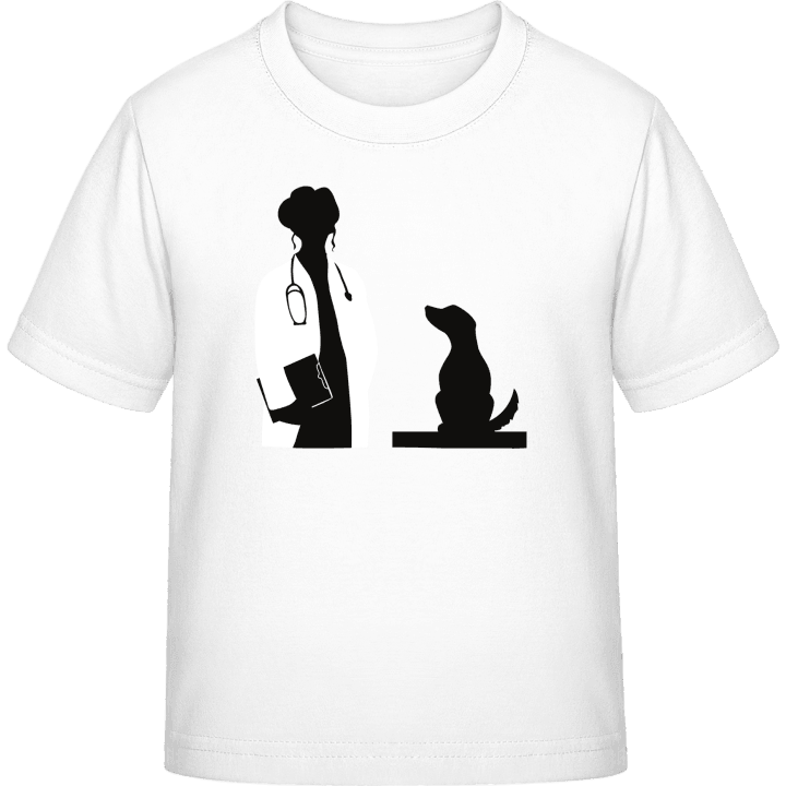 Female Veterinarian With Dog Kids T-shirt contain pic