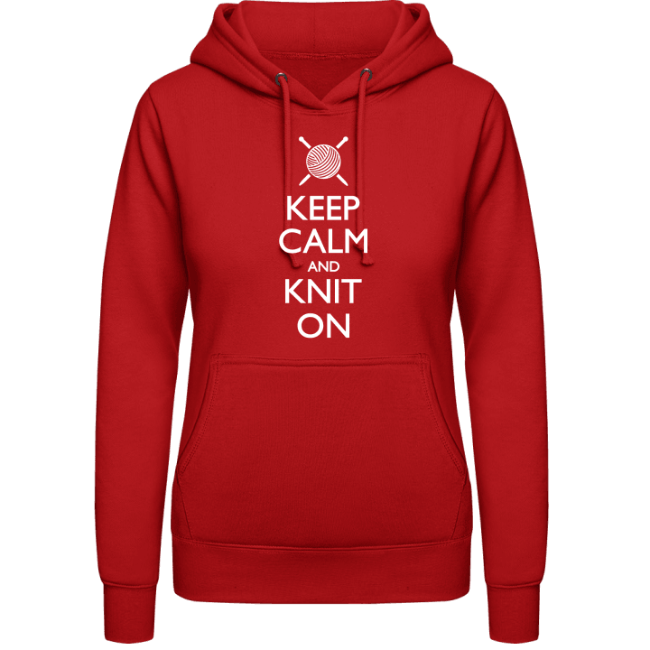 Keep Calm And Knit On Frauen Kapuzenpulli 0 image