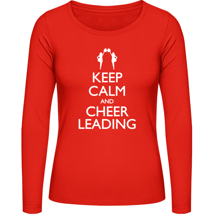 Keep Calm And Cheerleading Langermet skjorte for kvinner contain pic
