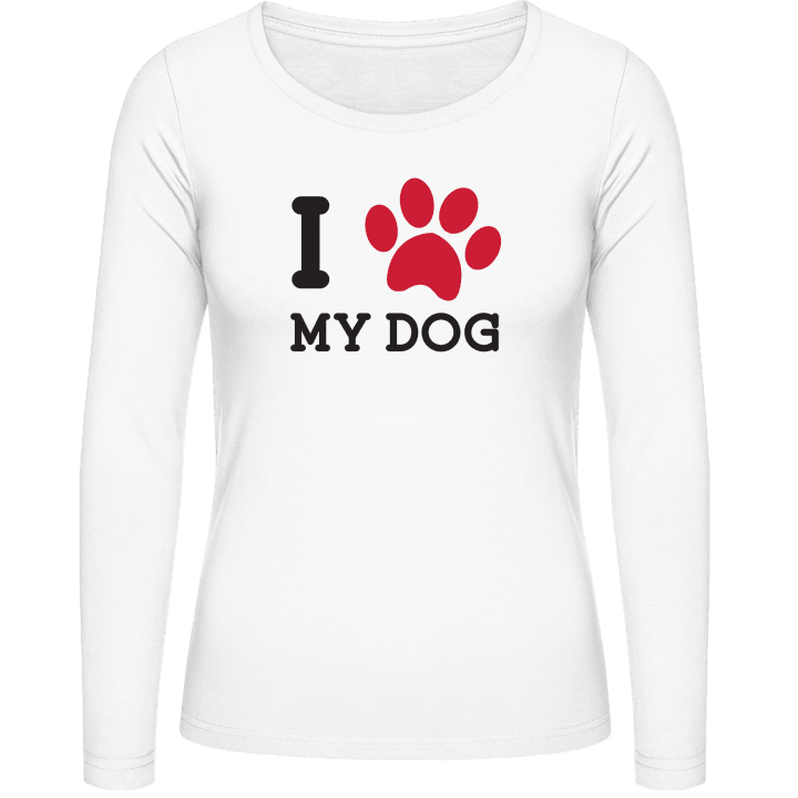 I Heart My Dog Footprint Frauen Langarmshirt 0 image