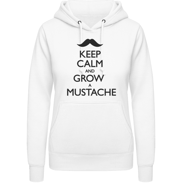 Keep Calm and grow a Mustache Felpa con cappuccio da donna contain pic