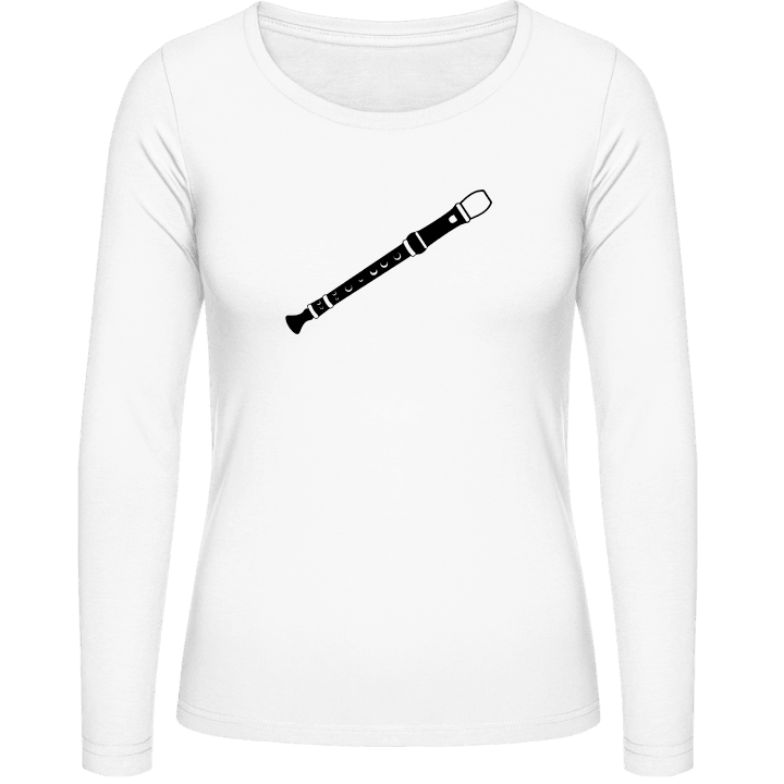 Recorder Icon T-shirt à manches longues pour femmes contain pic