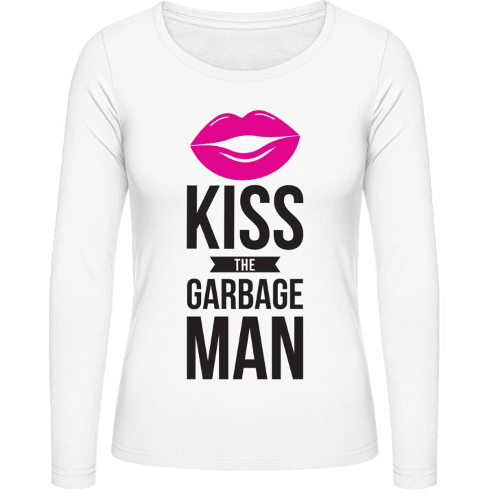 Kiss The Garbage Man Vrouwen Lange Mouw Shirt contain pic