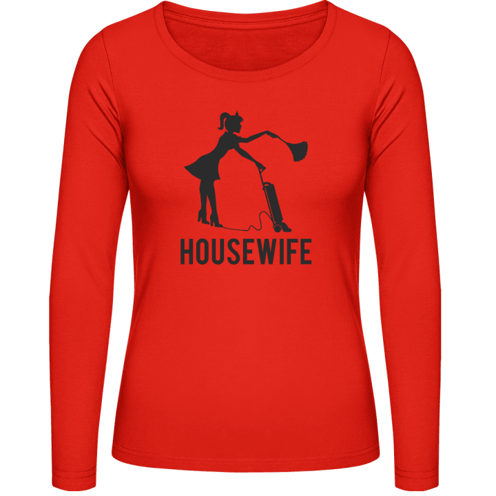 Housewife Silhouette Frauen Langarmshirt contain pic