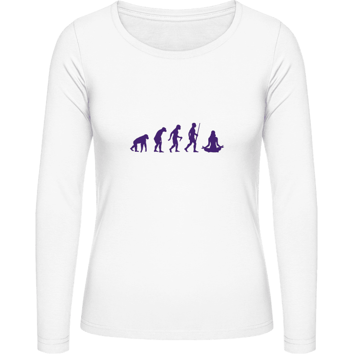 The Evolution of Yoga Langermet skjorte for kvinner contain pic