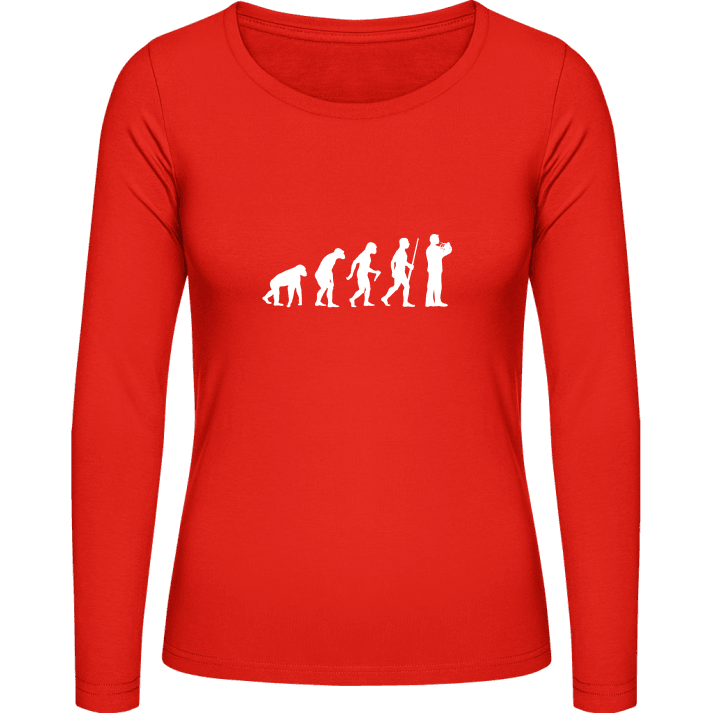 French Horn Player Evolution Langermet skjorte for kvinner contain pic