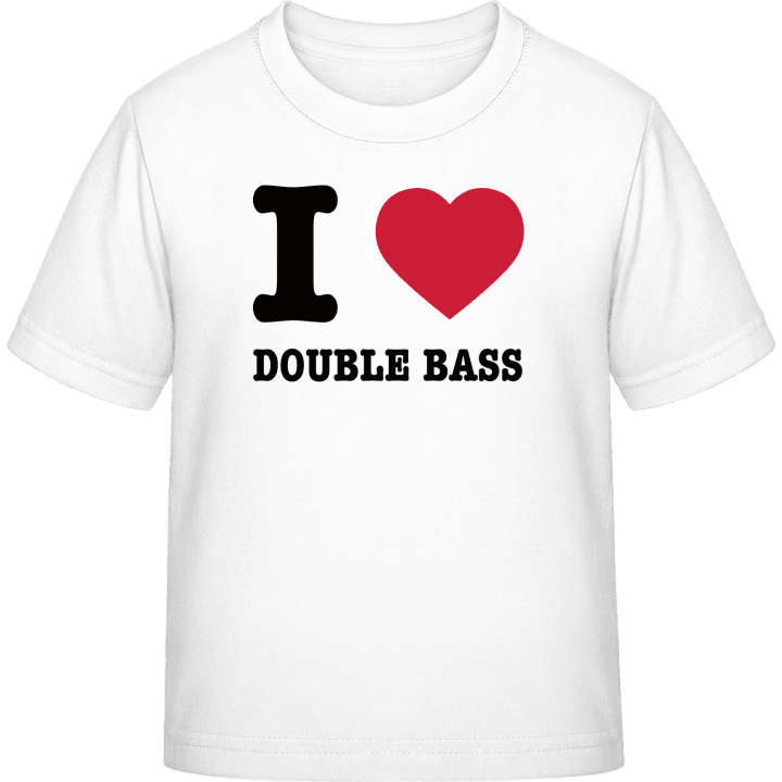 I Heart Double Bass T-shirt för barn contain pic