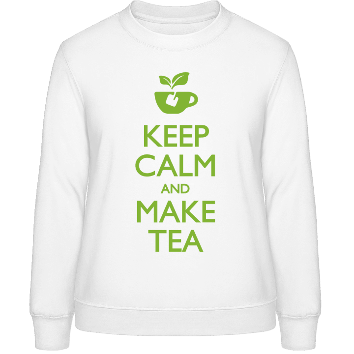 Keep Calm And Make Tea Frauen Sweatshirt contain pic