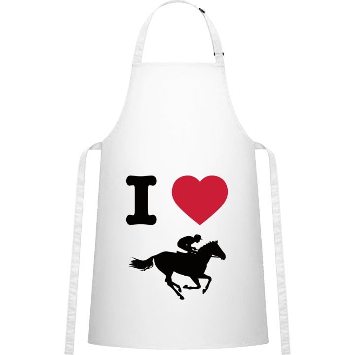 I Heart Horse Races Kitchen Apron contain pic