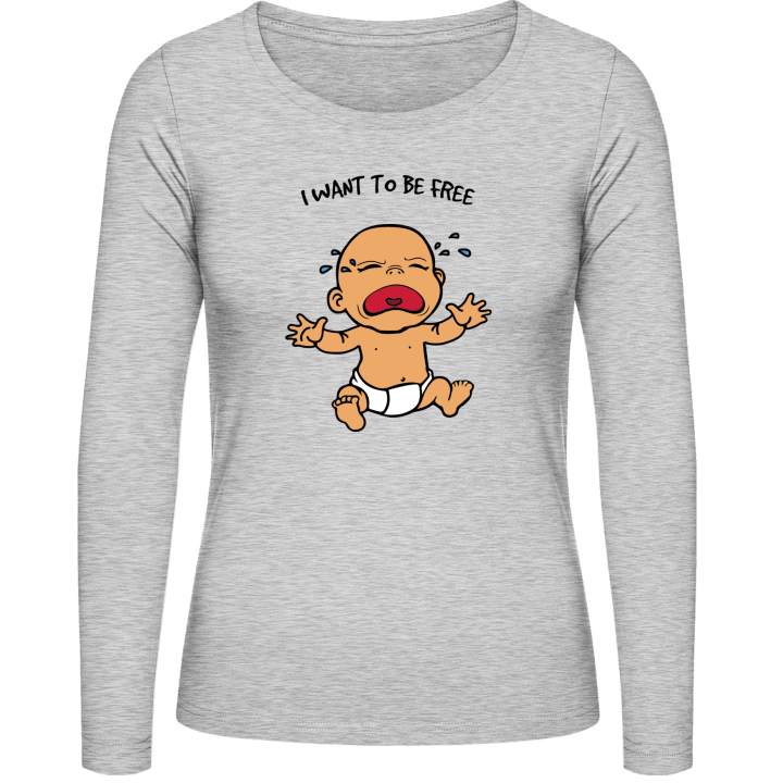 Baby Comic I Want To Be Free T-shirt à manches longues pour femmes 0 image