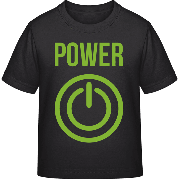 Power Button T-skjorte for barn contain pic