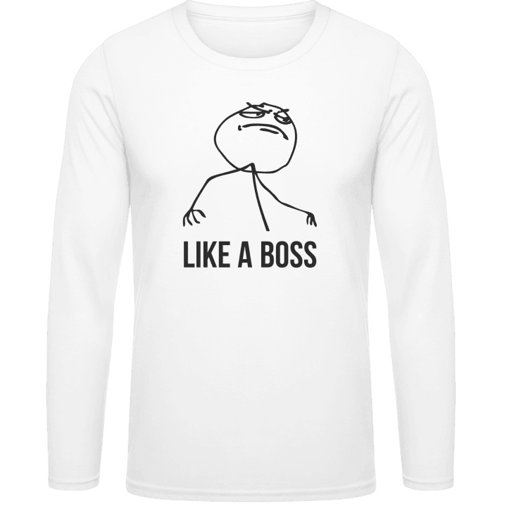 Like A Boss Internet Meme Långärmad skjorta 0 image