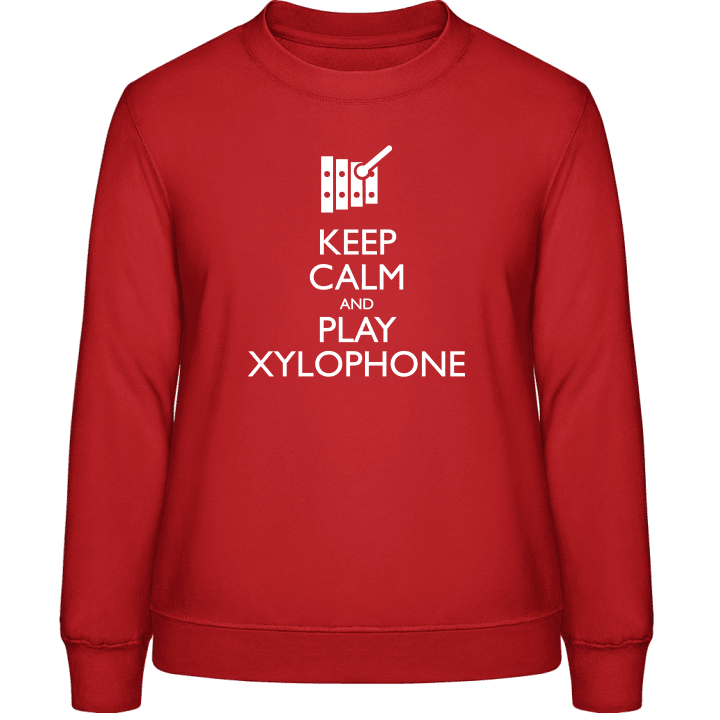 Keep Calm And Play Xylophone Sweatshirt för kvinnor contain pic
