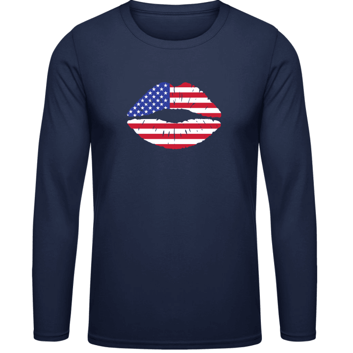 American Kiss Flag T-shirt à manches longues contain pic